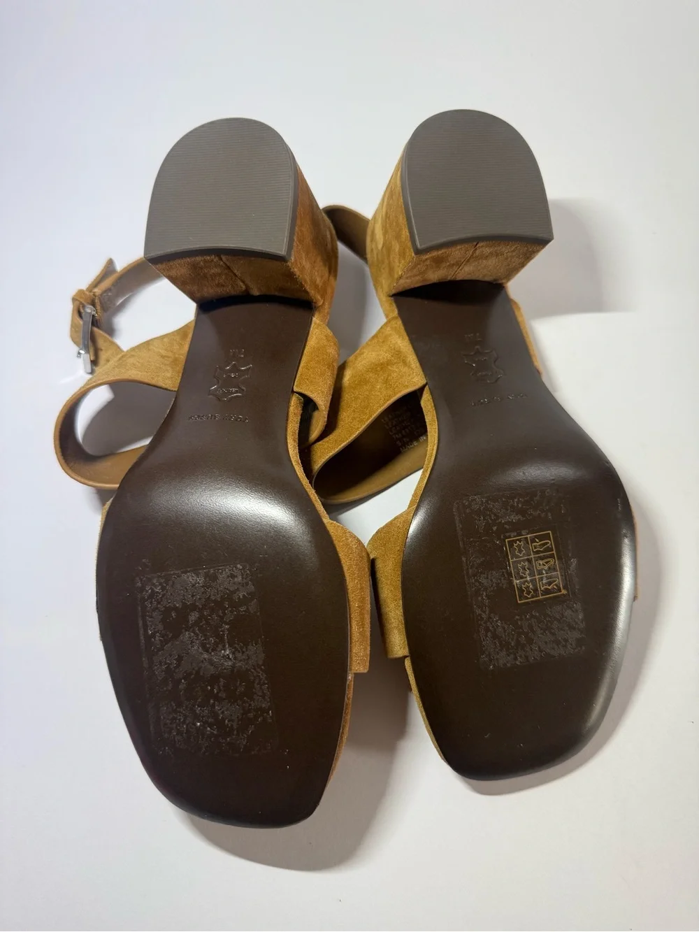 Tory Burch Women's Tan Suede Block Heel Sandals size 7